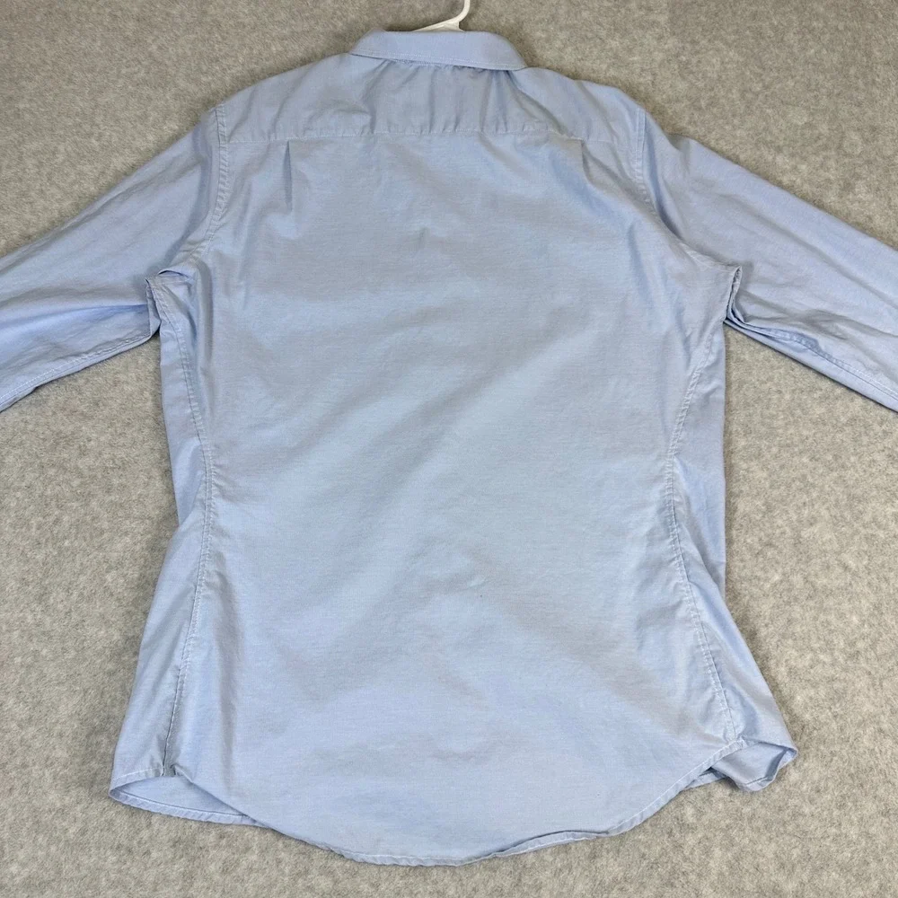 MTailor Mens Light Blue 100% Cotton Button Down Dress Shirt‎ Oxford Long Sleeve